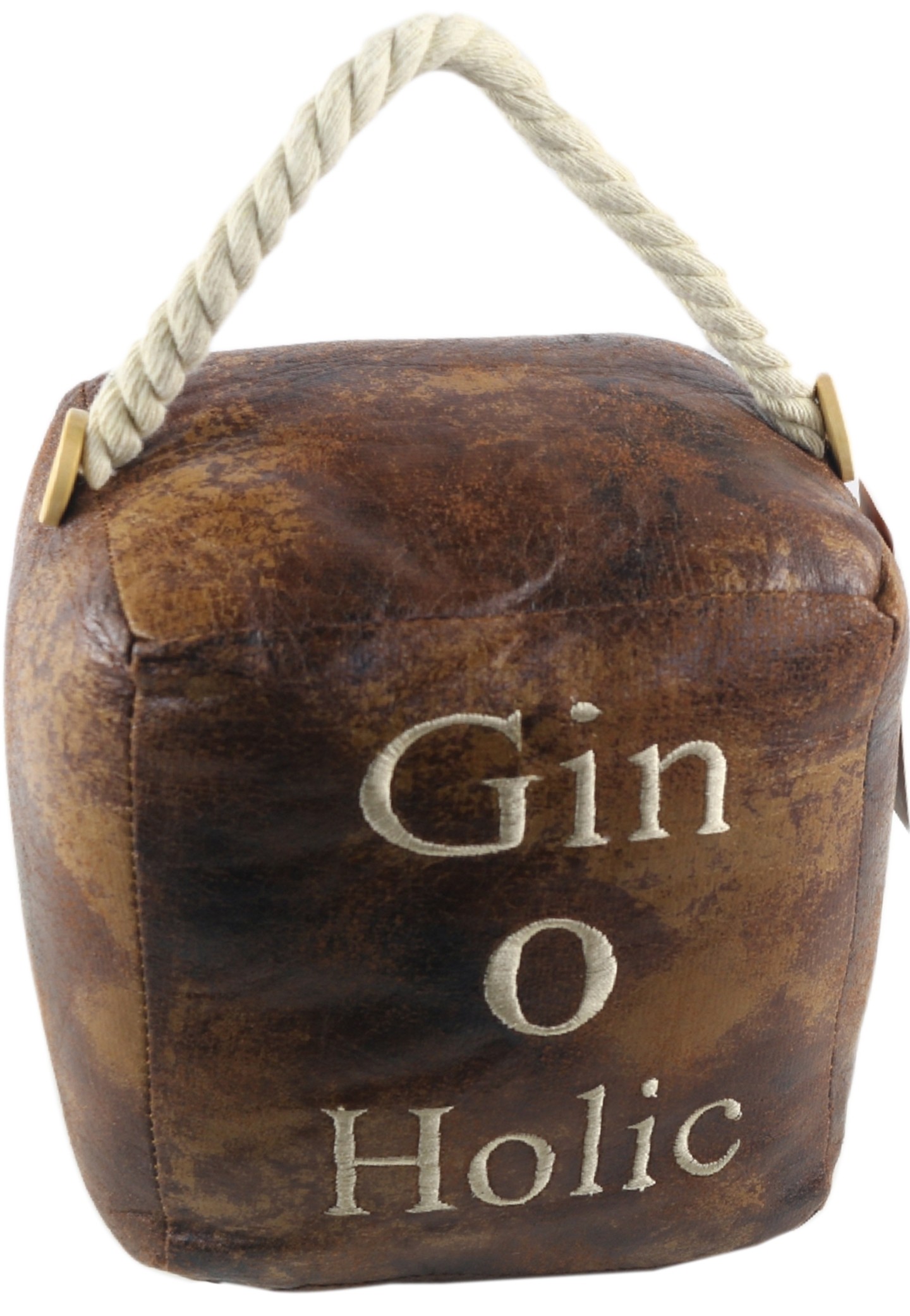 Faux Leather Gin O Holic Doorstop